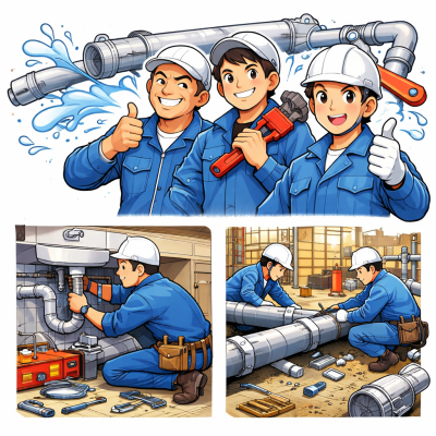 元気な配管工たちの仕事の紹介